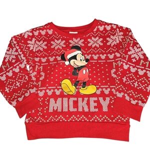 Disney Mickey Mouse Holiday Sweatshirt Size 4/5